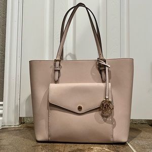 Michael Michael Kors Jet Set Leather Pocket Tote